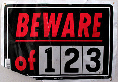 BEWARE of 123, Jaret Vadera, 2010, 10 x 14”